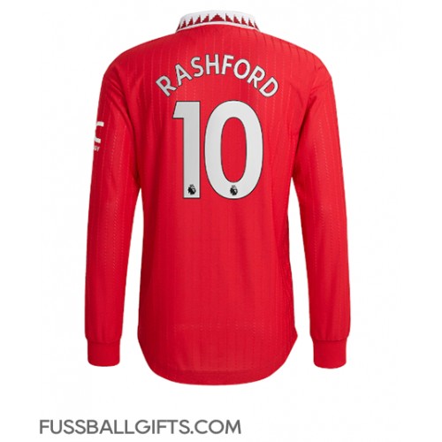 Manchester United Marcus Rashford #10 Fußballbekleidung Heimtrikot 2022-23 Langarm